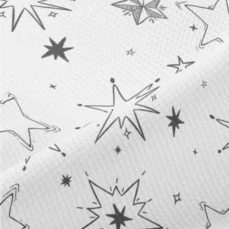 Hand Drawn Style Stars Piqué