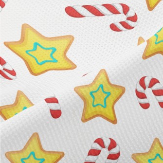 Star Cookies Candy Canes Piqué