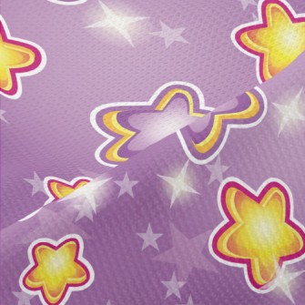 Shiny Colorful Stars Piqué