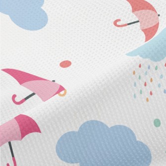 Rainbow Raindrop Umbrella Piqué