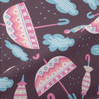 Retro Totem Umbrella Piqué