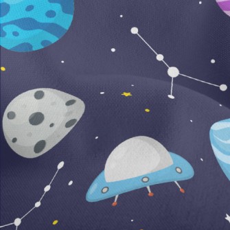 Flying Saucers And Rockets Lightweight Performance Linen