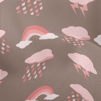 Dark Clouds Lightning Rainbow Lightweight Performance Linen
