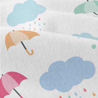Rainbow Raindrop Umbrella Modern Jersey