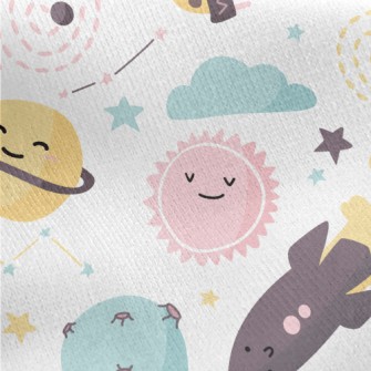 Smile Expression Universe Ever Jersey Backed Fleece
