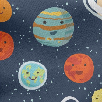 Solar System Planets Jersey Backed Fleece