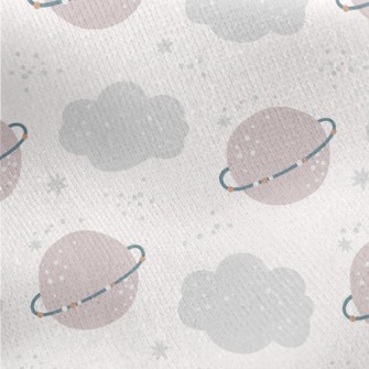 Saturn&#39;s Gray Clouds Jersey Backed Fleece
