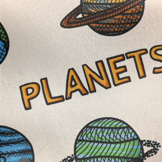 Galaxy Planet Jersey Backed Fleece