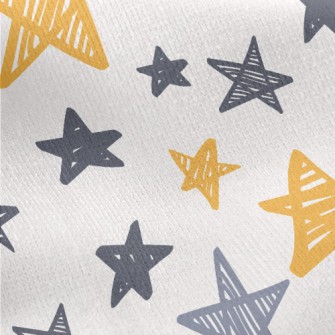 Graffiti Bicolor Stars Jersey Backed Fleece
