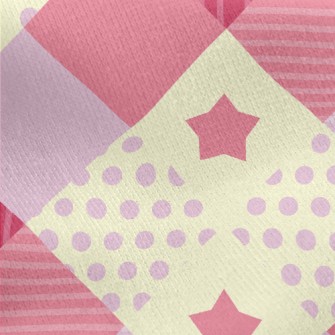 Star Interlaced Grid Jersey Backed Fleece