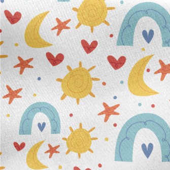 Children&#39;s Love Rainbow Jersey Backed Fleece