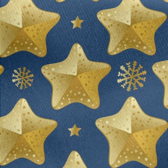 Christmas Star Decoration Jersey Backed Fleece