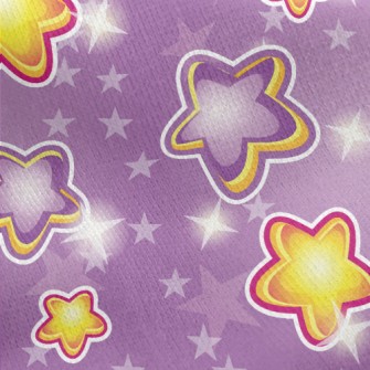 Shiny Colorful Stars Jersey Backed Fleece