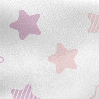 Dotted Striped Star Jersey Backed Fleece