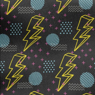 Three-dimensional Lightning Jersey Backed Fleece