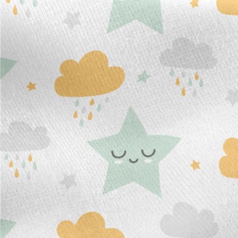 Stars And Clouds Jersey Backed Fleece
