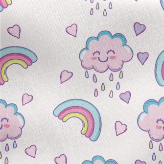 Love Cloud Rainbow Jersey Backed Fleece
