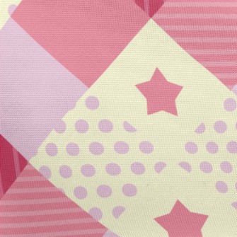 Star Interlaced Grid Pongee