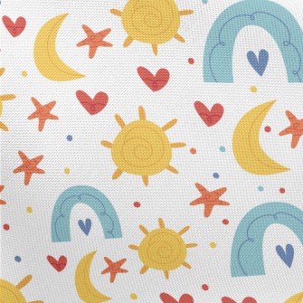 Children&#39;s Love Rainbow Pongee