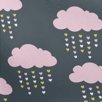 Pink Clouds Love Rain Pongee