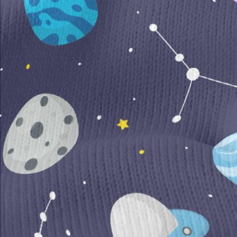 Flying Saucers And Rockets Stretch Jersey