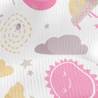 Smiling Planet And Space Shutt Stretch Jersey