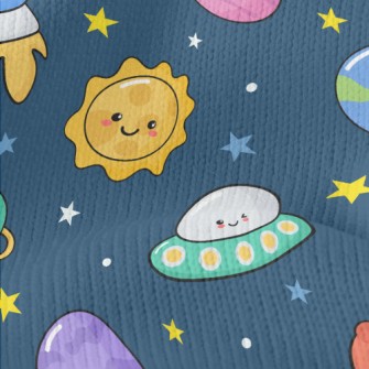 Emoticon Rocket Flying Saucer Stretch Jersey