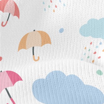 Rainbow Raindrop Umbrella Stretch Jersey