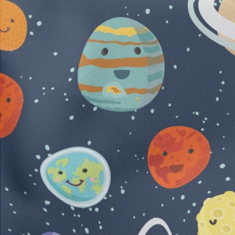 Solar System Planets Lightweight Cotton Poplin