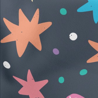 Fluorescent Universe Lightweight Cotton Poplin