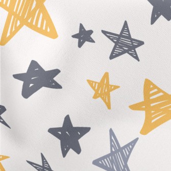 Graffiti Bicolor Stars Lightweight Cotton Poplin