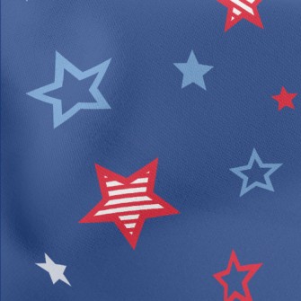 American Flag Stars Lightweight Cotton Poplin