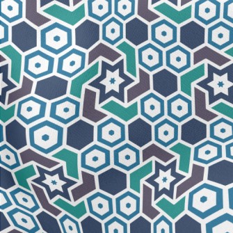 Hexagonal Star Lightweight Cotton Poplin