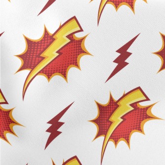 Cartoon Style Lightning Lightweight Cotton Poplin