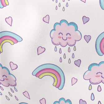 Love Cloud Rainbow Lightweight Cotton Poplin
