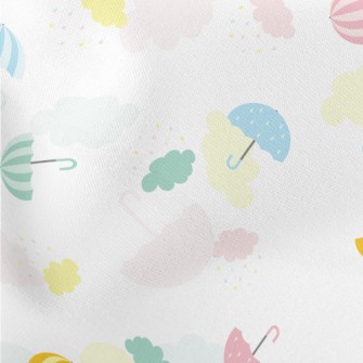 Colorful Umbrellas Lightweight Cotton Poplin