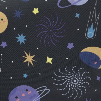 Vast Universe Night Sky Midweight Cotton Poplin