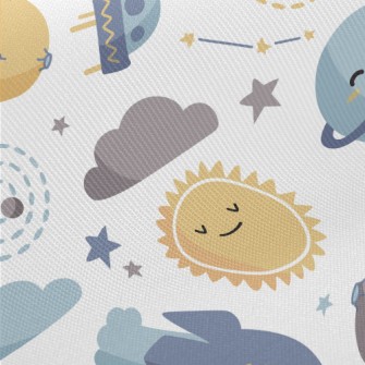 UFO And Sun Planet Midweight Cotton Poplin