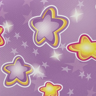 Shiny Colorful Stars Midweight Cotton Poplin