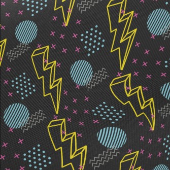 Three-dimensional Lightning Midweight Cotton Poplin