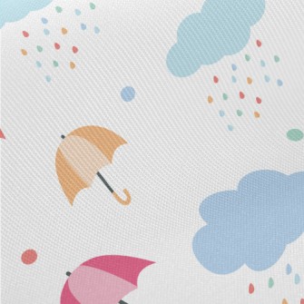 Rainbow Raindrop Umbrella Midweight Cotton Poplin