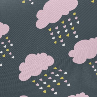 Pink Clouds Love Rain Midweight Cotton Poplin