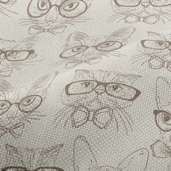 Handsome Cat Wearing Glasses Performance Linen