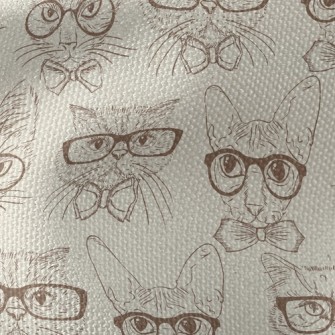 Handsome Cat Wearing Glasses Waterproof Canvas