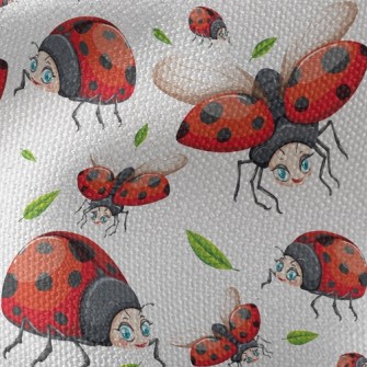 Lively Big-eyed Ladybug Waterproof Canvas