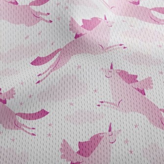 Elegant Flying Unicorn Athletic Mesh Flat Back
