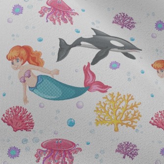 Killer Whales And Mermaids Chiffon