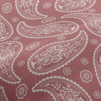 Warm Paisley Flower Performance Linen