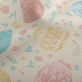 Easter Painted Eggs Athletic Mesh Flat Back