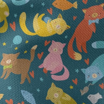 Colorful And Cute Kittens Waterproof Canvas